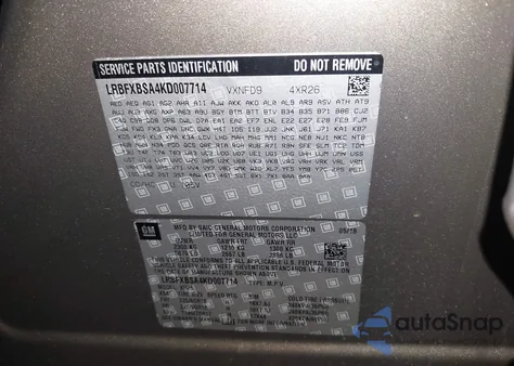 2019 Buick Envision Fwd Preferred z USA, uszkodzony, nr VIN LRBFXBSA4KD007714